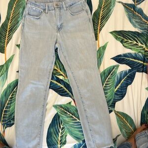 Good American light wash straight leg